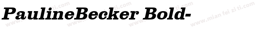 PaulineBecker Bold字体转换